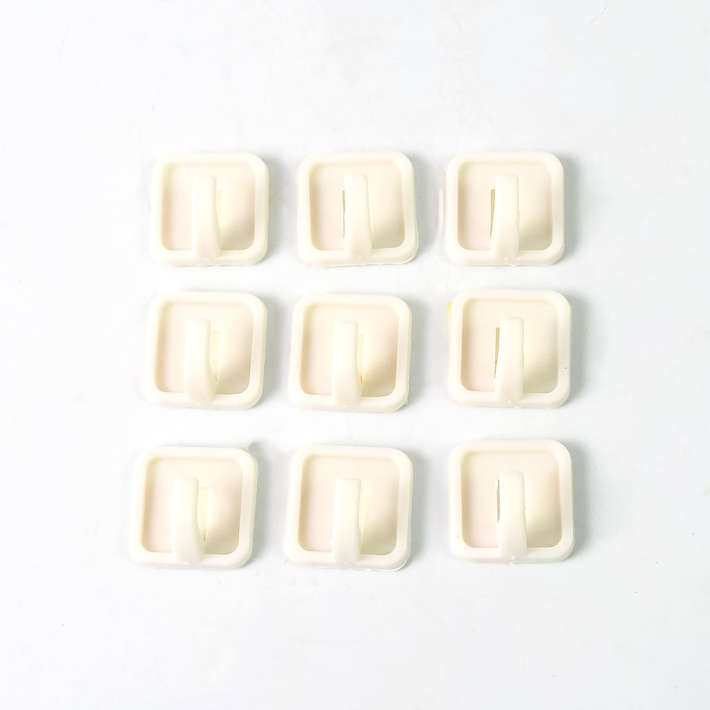 Adhesive Hooks For Wall Hanging Clothes Strong Adhesive Hooks (9 Pcs Set)